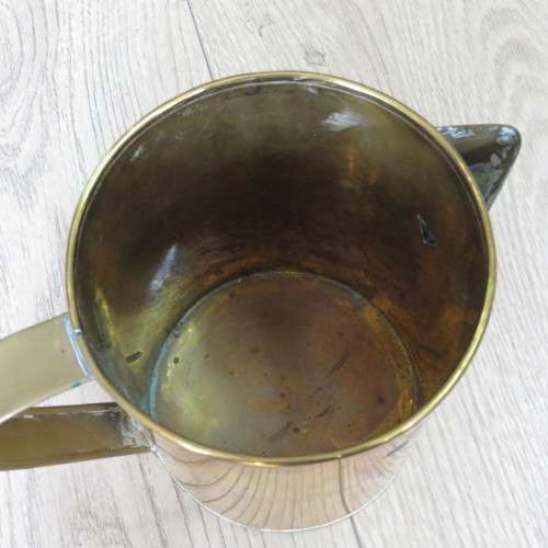 Old Yellow copper burner with coffee pot and trip  tray