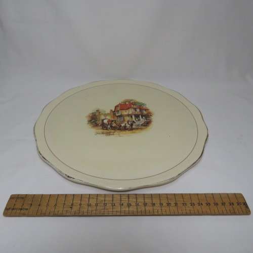 Crown Devon cake platter plus lifter