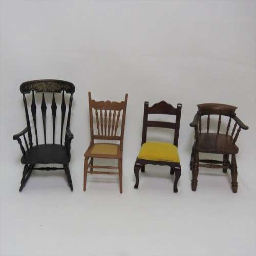 Doll`s House furniture lot of 4 different chairs