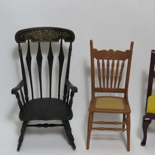 Doll`s House furniture lot of 4 different chairs