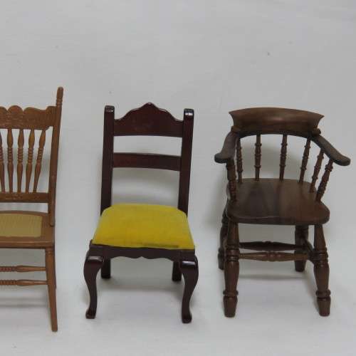 Doll`s House furniture lot of 4 different chairs