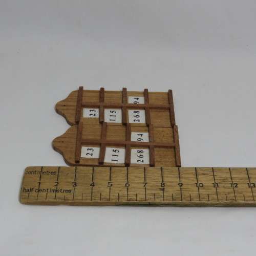 Doll`s House furniture pair of church benches plus 2 Hymn boards