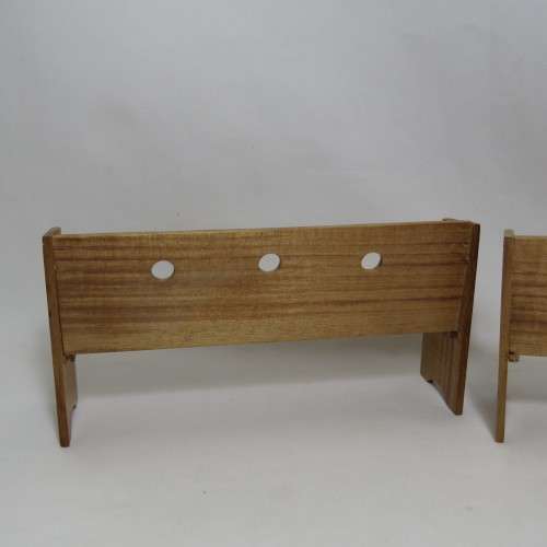 Doll`s House furniture pair of church benches plus 2 Hymn boards