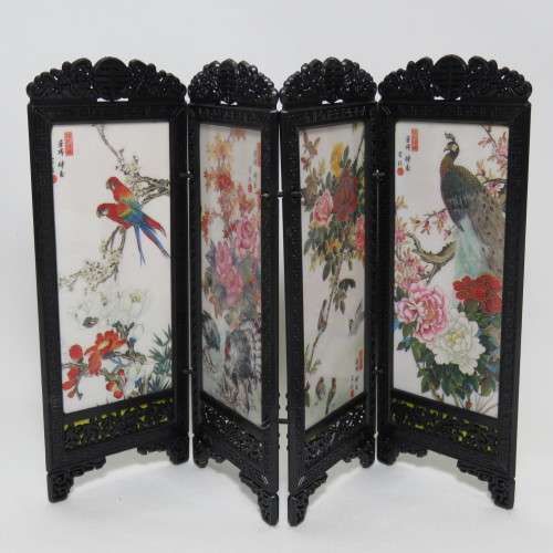 Doll`s House furniture vintage Chinese print devider