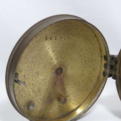 Antique brass case for night watchman clock