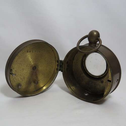 Antique brass case for night watchman clock