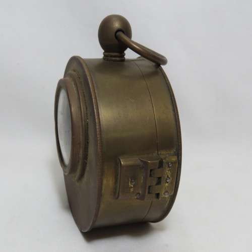 Antique brass case for night watchman clock