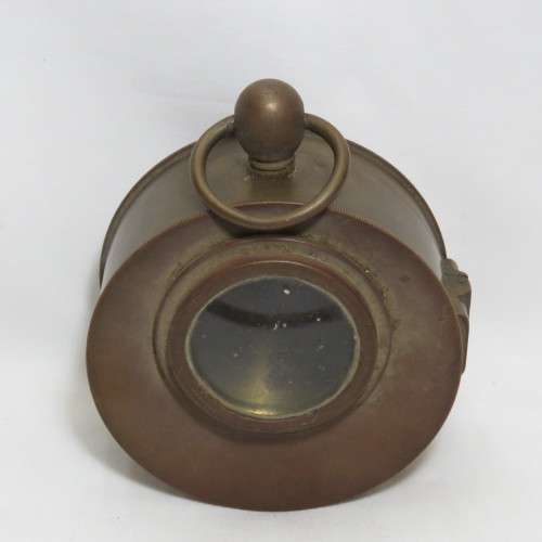 Antique brass case for night watchman clock