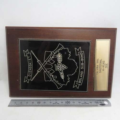 1994 Boland Service Shooting plaque - Calvinia A Class 3rd prize
