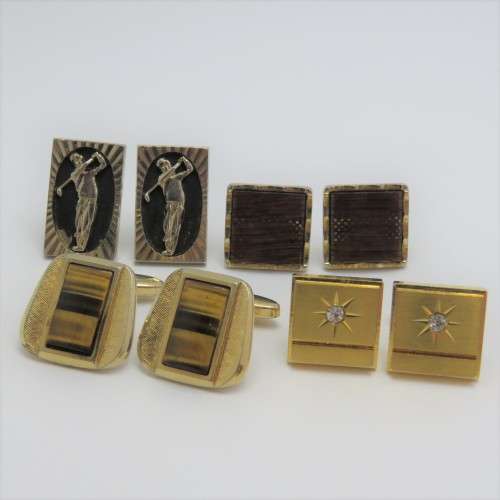 Lot of 4 pairs of vintage cufflinks