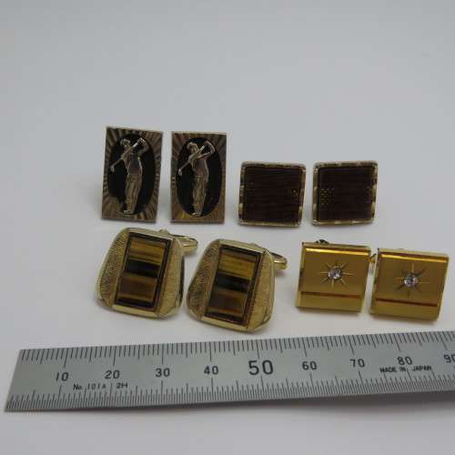 Lot of 4 pairs of vintage cufflinks