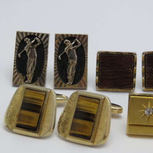 Lot of 4 pairs of vintage cufflinks