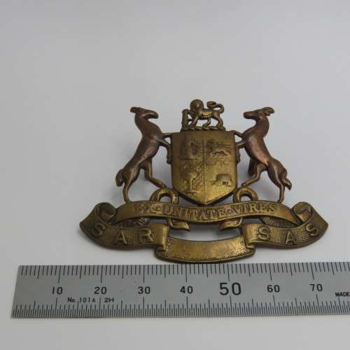SA Railway Office brass badge
