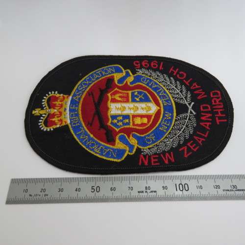 National Rifle Association of New Zealand match 1995 3rd prize cloth badge