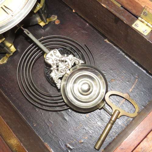 Antique Ansonia mantle clock - Face 17 x 17 cm - 51 cm High