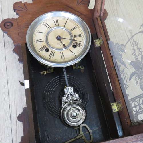 Antique Ansonia mantle clock - Face 17 x 17 cm - 51 cm High