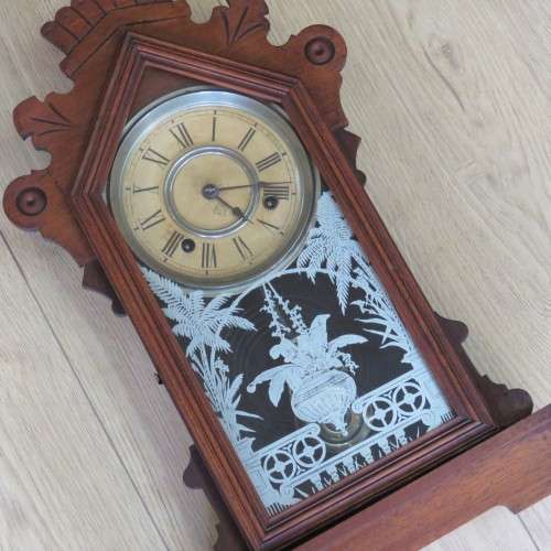 Antique Ansonia mantle clock - Face 17 x 17 cm - 51 cm High