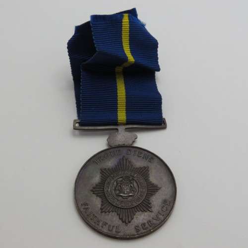 SA Police Faithful Service medal issued to K155022K Konst H.A.R Steyn