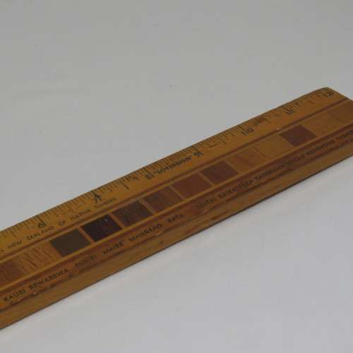 Vintage wooden Ruler - Made in New Zealand of Native timbers
