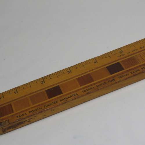 Vintage wooden Ruler - Made in New Zealand of Native timbers