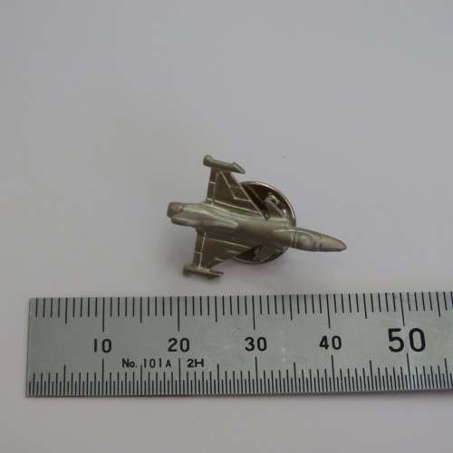 Fighter jet pin badge