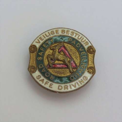 Vintage Road Safety safe driving badge