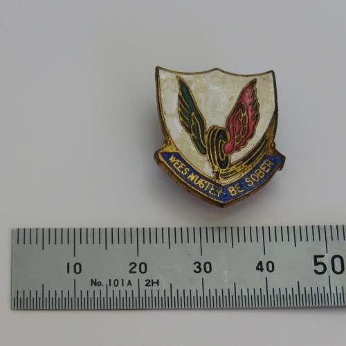 Vintage Be Sober button badge