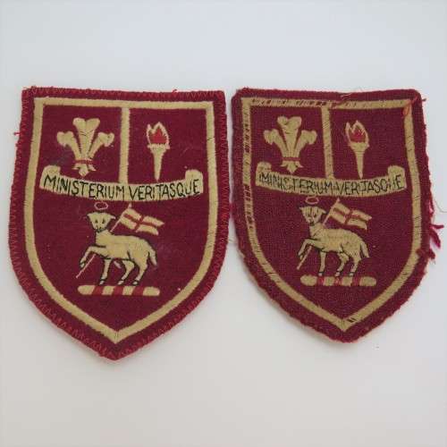 Pair of vintage Fish Hoek High School badges