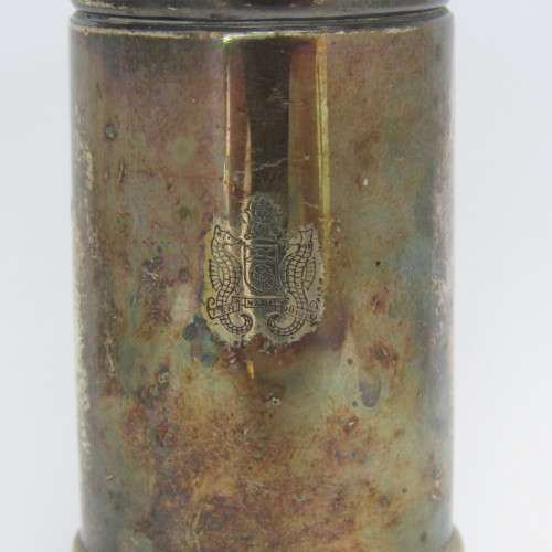Antique Royal Mail Line silverplated small vase by Elkington plate