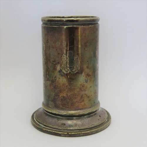 Antique Royal Mail Line silverplated small vase by Elkington plate