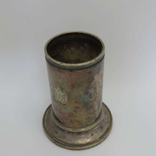 Antique Royal Mail Line silverplated small vase by Elkington plate