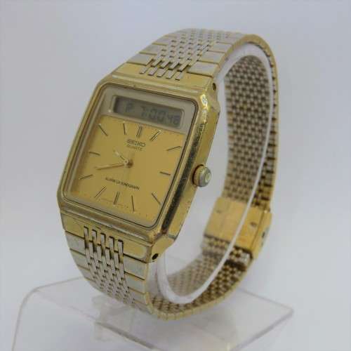 Vintage Seiko Quartz alarm chronograph mens watch