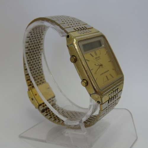 Vintage Seiko Quartz alarm chronograph mens watch