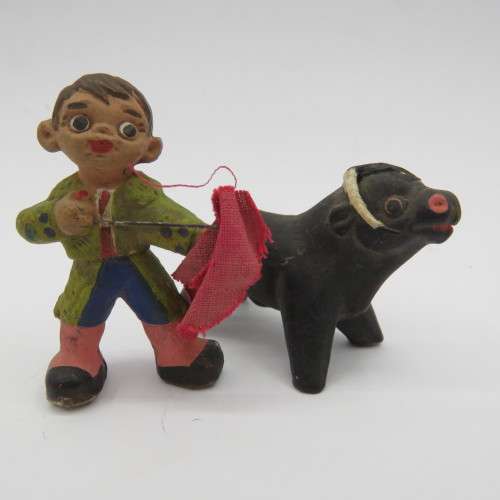 Vintage Matador and Bull figurines