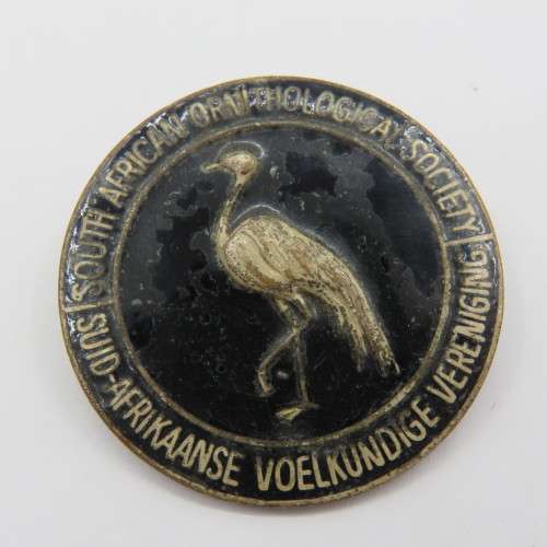 South African Ornithological Society enameled badge