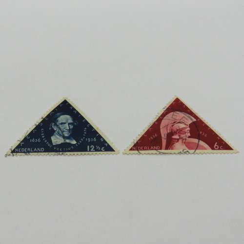 Netherlands 1936 Type 83 No.460 and 461 Tercentenary of Utrecht stamps
