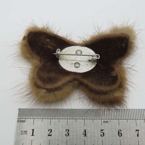 Vintage hairy butterfly brooch