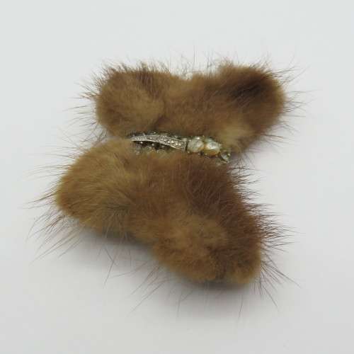 Vintage hairy butterfly brooch