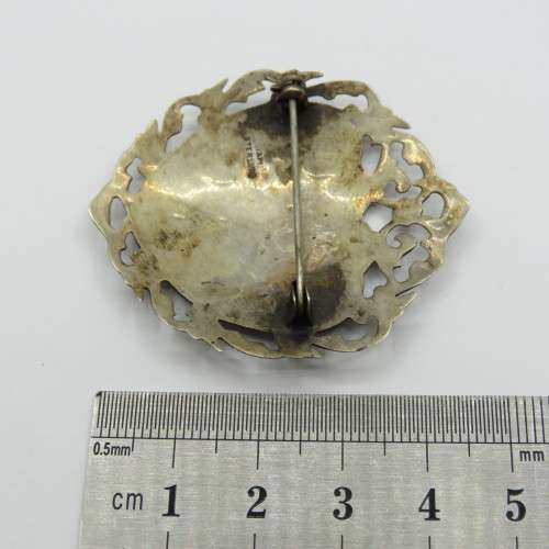 Vintage SIAM silver brooch and earring set