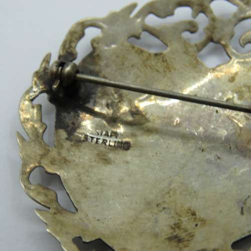 Vintage SIAM silver brooch and earring set