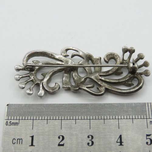 Sterling Silver Marcasite brooch - 7.7g