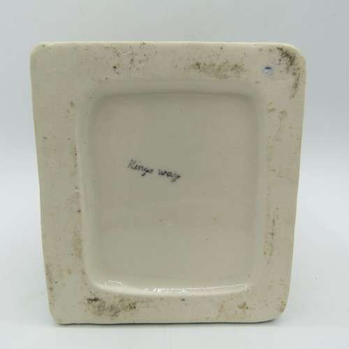 Vintage Kings Way dog house jam jar with lid