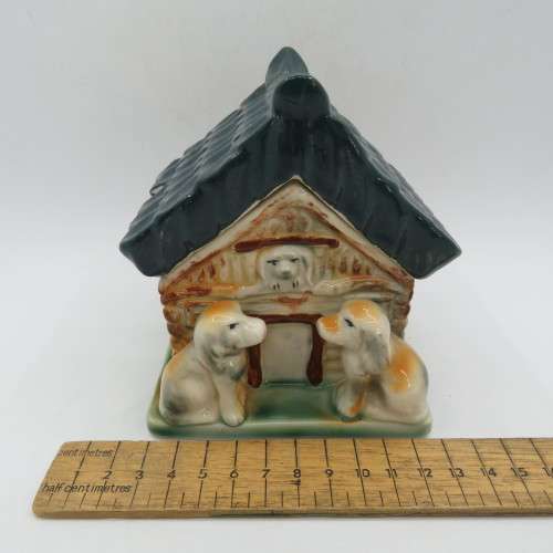 Vintage Kings Way dog house jam jar with lid