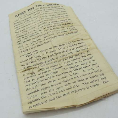 Vintage Ilford test strip holder