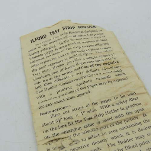Vintage Ilford test strip holder