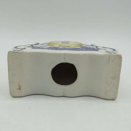 Vintage Delft mini porcelain quartz clock