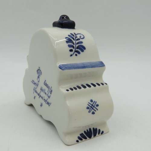 Vintage Delft mini porcelain quartz clock