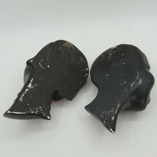 Pair of vintage wall hanging ethnic busts