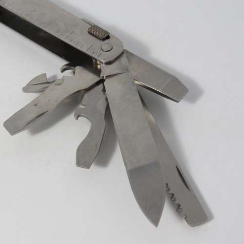 Victorinox Swiss tool multi tool in pouch - engraved Roland Muller 2002