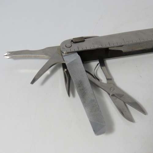Victorinox Swiss tool multi tool in pouch - engraved Roland Muller 2002